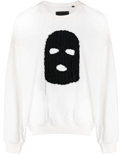 Mostly Heard Rarely Seen Brushed Graphic-print Cotton Sweatshirt - White