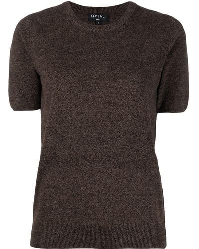 N.Peal Cashmere Top - Marrone