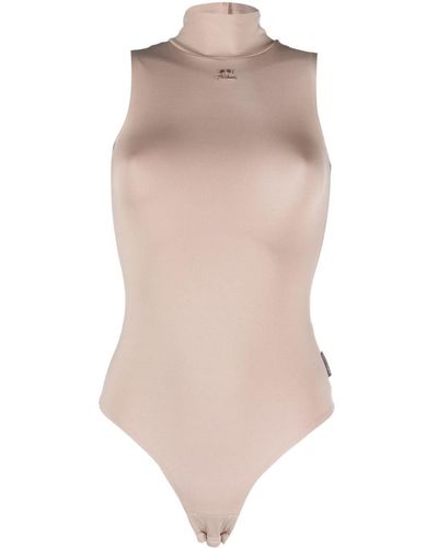 Courreges Jersey-Body mit Stehkragen - Pink