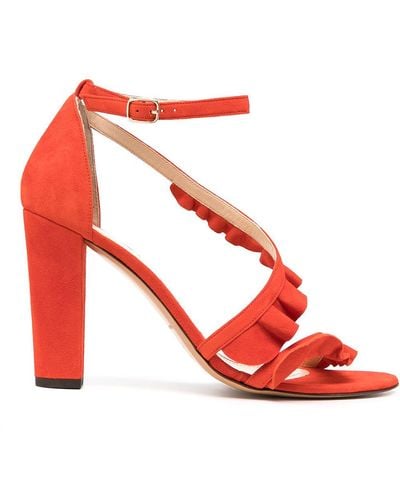 Tila March Almeria Ruffle Sandals - Red