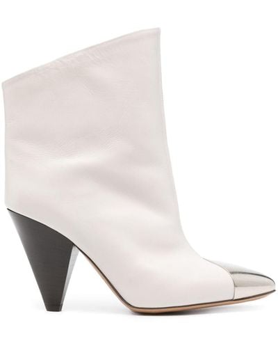 Isabel Marant Lapio 90mm Ankle Boots - White