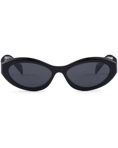 Prada Symbole Oval-frame Sunglasses - Blue