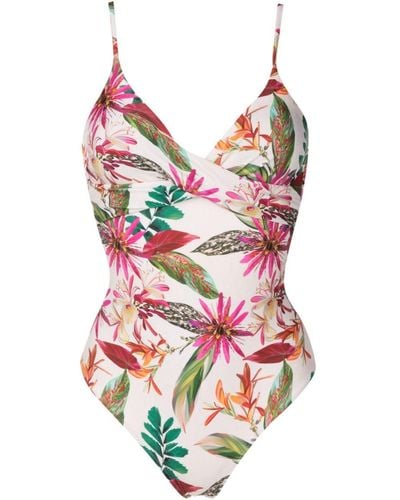 Lygia & Nanny Bianca Floral-print Swimsuit - Red