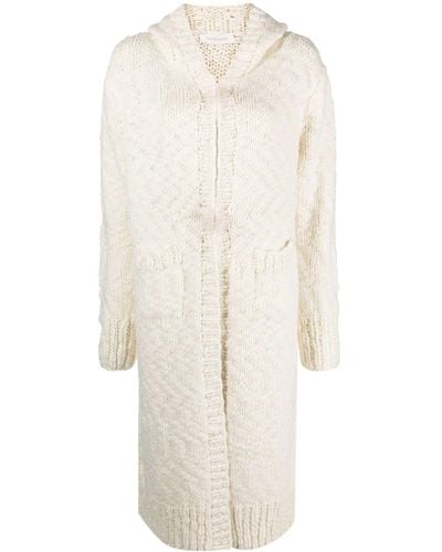 Zimmermann Wilk Hooded Wool Cardi-coat - White