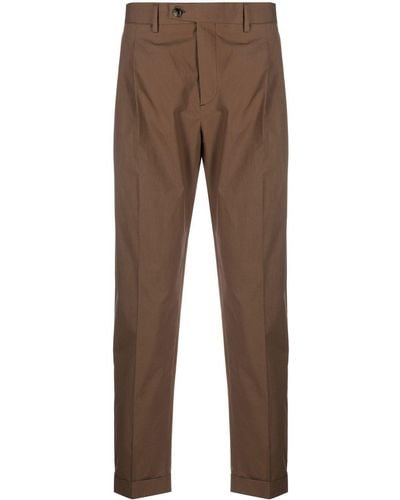 Dell'Oglio Pantalones Robert ajustados - Marrón