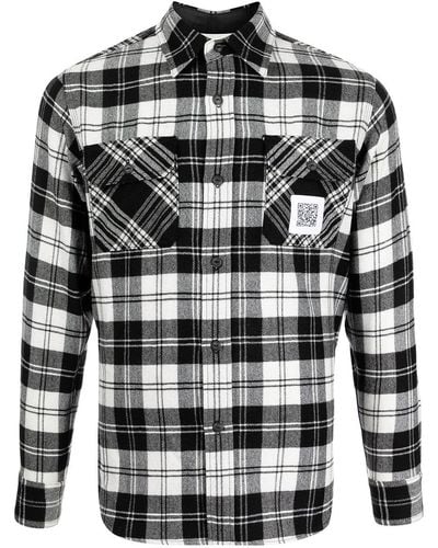 Fumito Ganryu Pleated Flannel Shirt - Black
