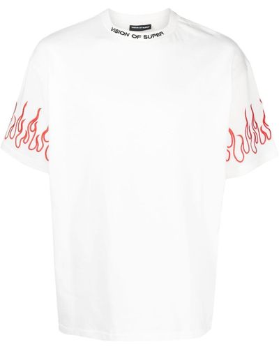 Vision Of Super Logo-print Cotton T-shirt - White