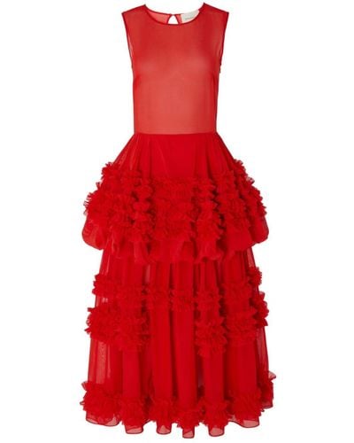 Molly Goddard Dolores Ruffled Tiered Dress