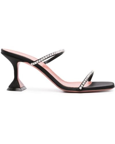 AMINA MUADDI Gilda Crystal-embellished Sandals - Black
