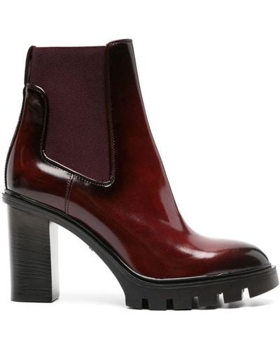 Santoni Ferry 100mm Chelsea Leather Boots - Brown