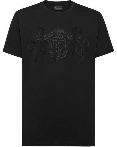 Billionaire Logo-embellished Cotton T-shirt - Black