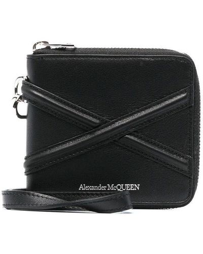 Alexander McQueen Engraved-logo Bi-fold Wallet - White