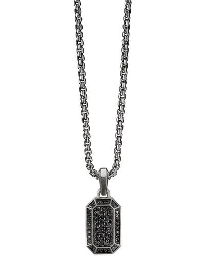David Yurman Amulett mit Diamanten-Pavé 14mm - Mettallic