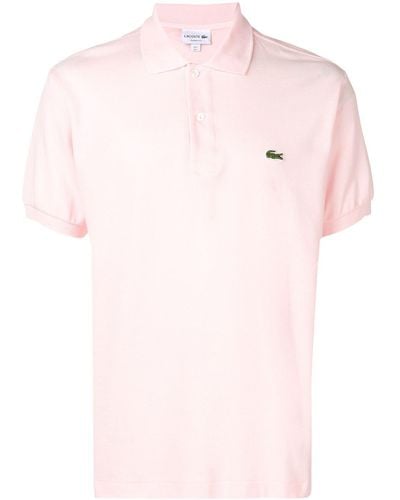 Lacoste Poloshirt mit Logo-Stickerei - Pink