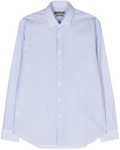 Corneliani Polka-dot Cotton Shirt - Blue