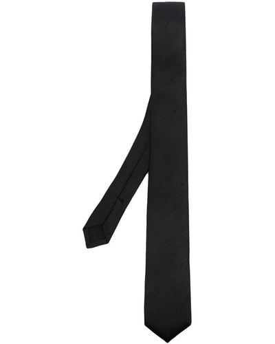 Saint Laurent Corbata con acabado texturizado - Negro
