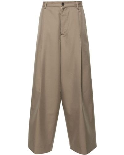 Societe Anonyme Pleat-detail Wide-leg Trousers - Natural