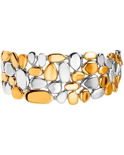 TANE MEXICO 1942 Sterling Silver And 23kt Yellow Gold Alma Bracelet - Metallic