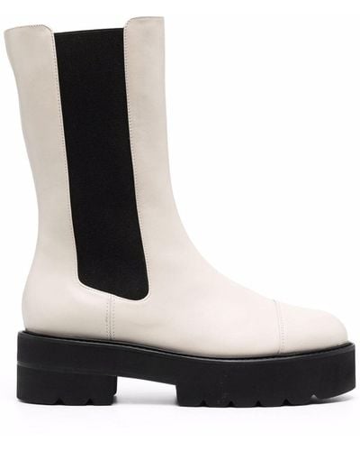 Stuart Weitzman Presley Ultralift 50mm Platform Boots - White