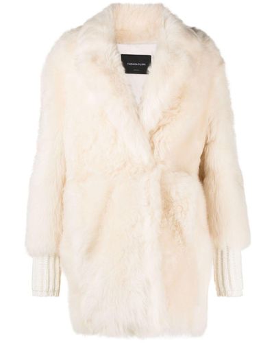 Fabiana Filippi Single-breasted Faux-fur Coat - Natural