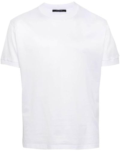 Tagliatore Plain Cotton T-shirt - White