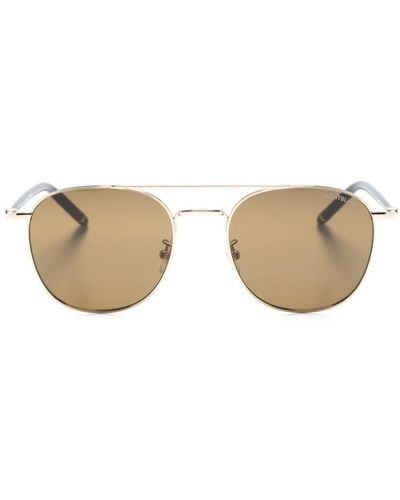 Montblanc Tinted Round-frame Sunglasses - Natural