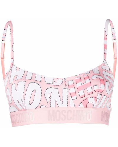 Moschino ロゴ ブラレット - ピンク