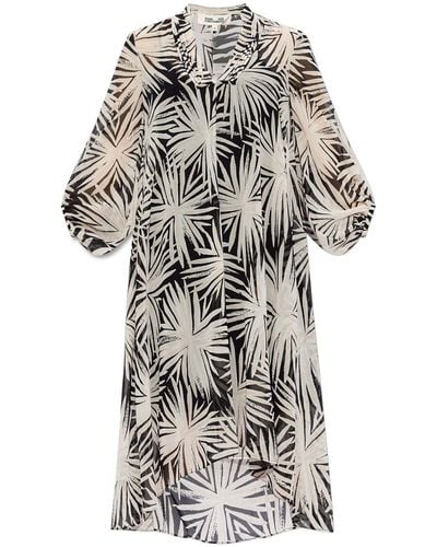 Diane von Furstenberg Kleid mit Print - Grau