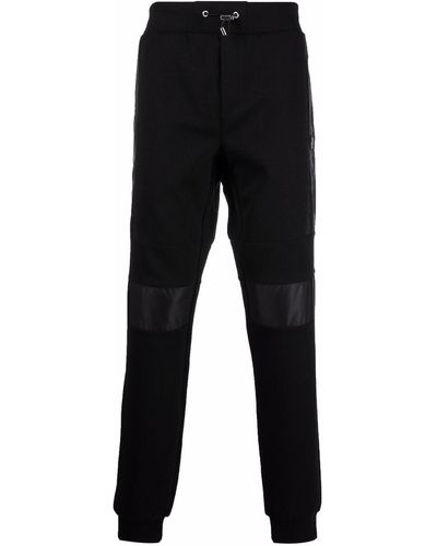 Philipp Plein Drawstring-waist Cotton Track Pants - Black