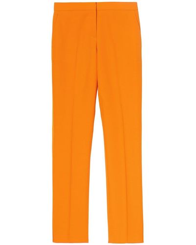 Burberry Pantalon de tailleur à taille mi-haute - Orange