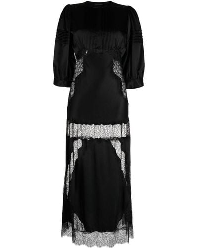 Cynthia Rowley Pleat-detail Silk Maxi Dress - Black