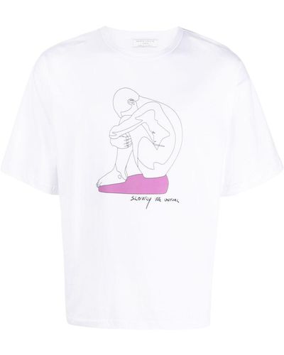 Societe Anonyme T-shirt en coton à imprimé graphique - Blanc