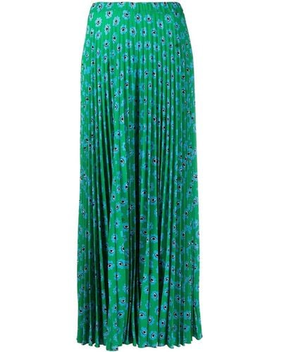 ALESSANDRO ENRIQUEZ Graphic-print Pleated Trousers - Green