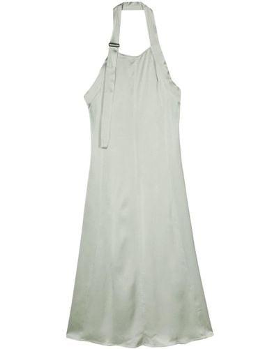 Alysi Satin Slip Maxi Dress - White