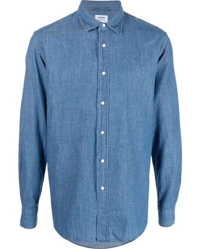 Aspesi Denim Overhemd - Blauw