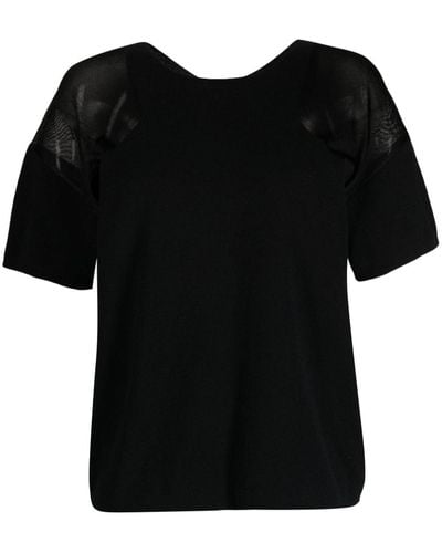 DKNY Round-neck Cotton T-shirt - Black