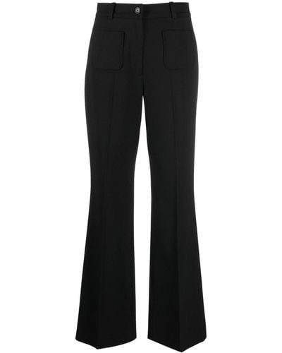 Claudie Pierlot High-waisted Flared Trousers - Black