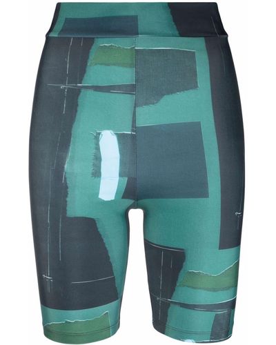 Henrik Vibskov Graphic-print Shorts - Green