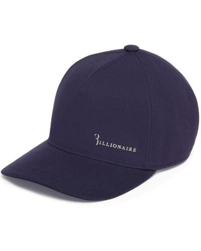 Billionaire Cappello da baseball con placca logo - Blu