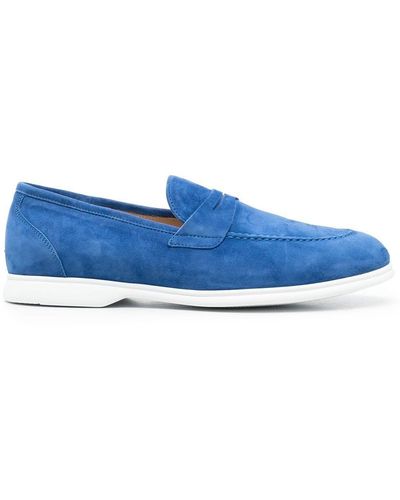 Kiton Penny-Loafer mit Chenille-Struktur - Blau