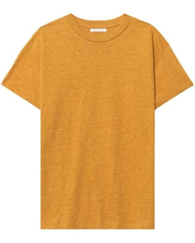 John Elliott Crew-neck Organic-cotton T-shirt - Yellow