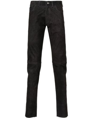 Giorgio Brato Textured Leather Pants - Black