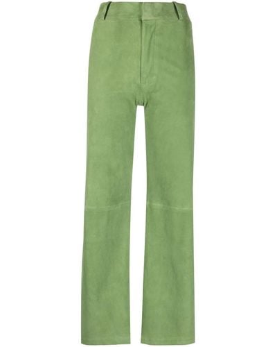 Arma Cropped Flared Trousers - Green