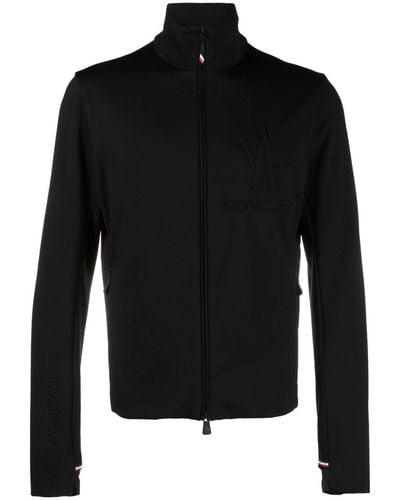 3 MONCLER GRENOBLE Zip-up High-neck Cardigan - Black