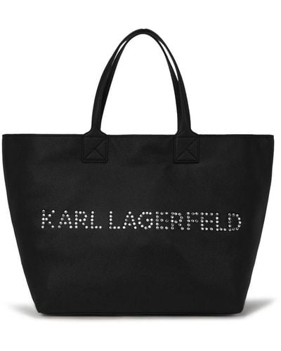 Karl Lagerfeld K/marché Leather Tote Bag - Black