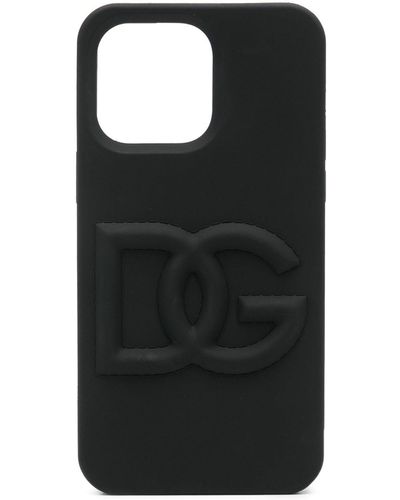 Dolce & Gabbana Logo-embossed Iphone 14 Pro Max Phone Cover - Black