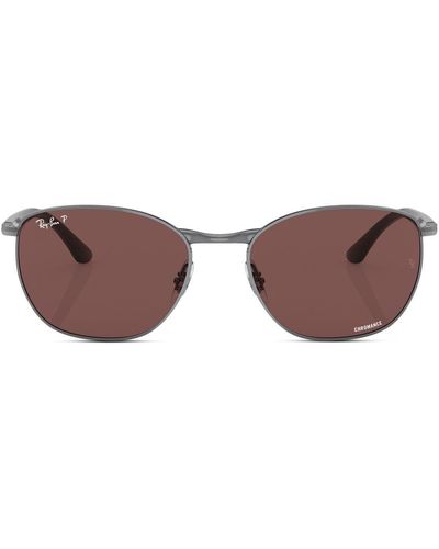 Ray-Ban Sonnenbrille mit rundem Gestell - Braun