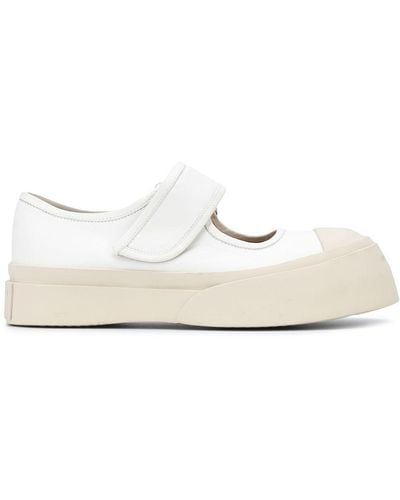 Marni Leren Mary Jane Sneakers - Wit