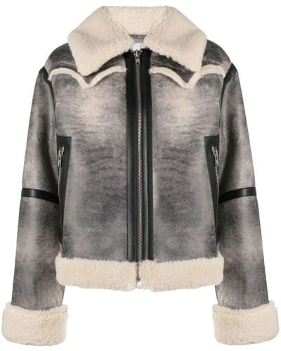 Stand Studio Lessie Faux-shearling Jacket - Black