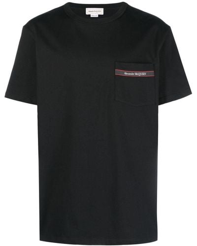 Alexander McQueen Alexander MC Queen Black T -Shirt mit Logo - Nero